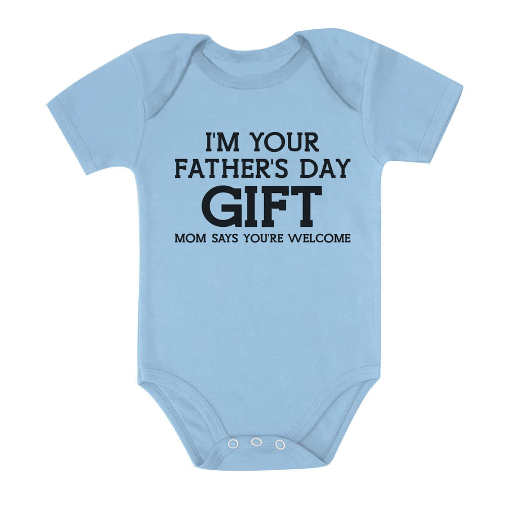 Personalised baby bodysuit vest grow our 1st fathers day daddy present gift 