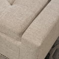 thumbnail image 4 of Noble House Rectangular Fabric Lift Top Ottoman, Beige, 4 of 6