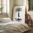 thumbnail image 4 of Yoga Body Tree With Roots Silhouette, Vrksasana - Digital Art Minimalist Nature Spiritual Black and White Oak Framed Wall Art Print 16 x 24 inches, 4 of 12