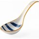 thumbnail image 1 of Cucharas de sopa asiáticas de cerámica, juego de cucharas de sopa japonesas grandes de 8,6 pulgadas, cucharas de porcelana (línea azul), 1 of 5