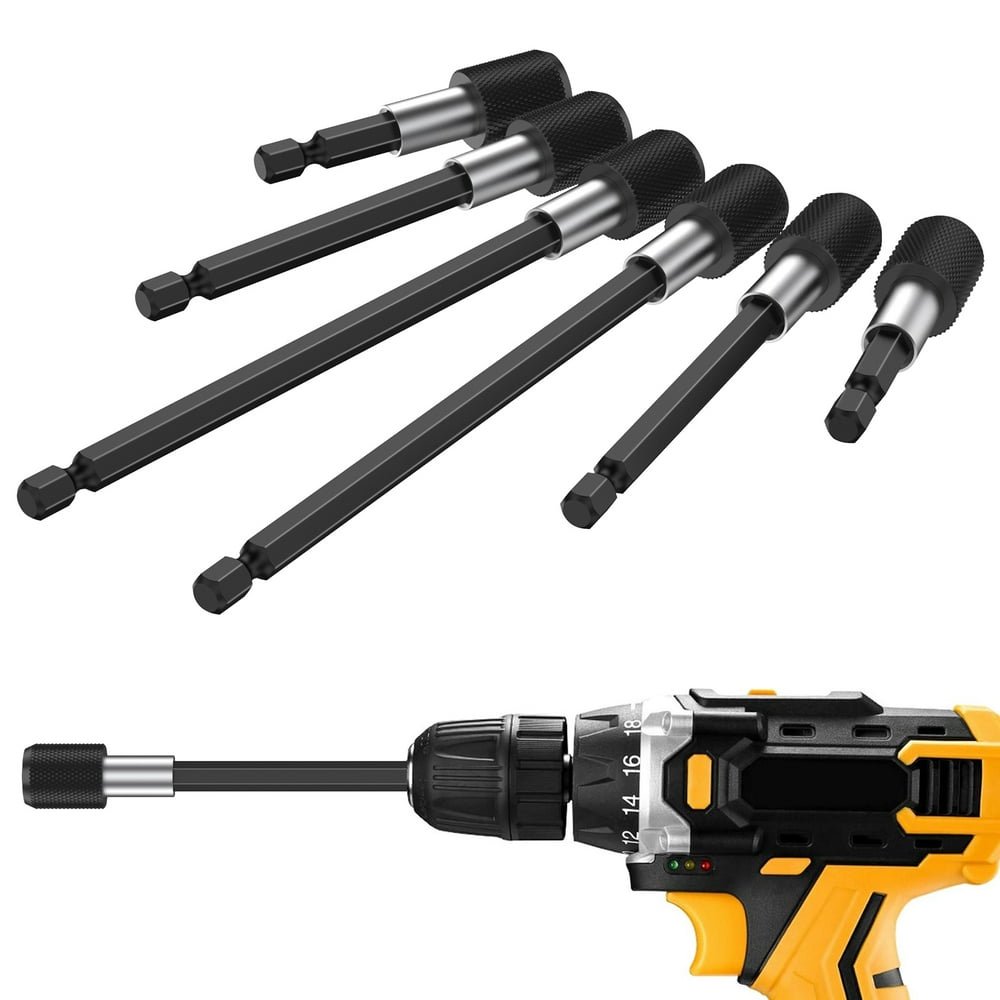 12-Piece Magnetic Extension Socket Drill Bit Holder – 1/4 Quick-Change Hex Shank, Screwdriver Extension Set 12-Piece Magnetic Extension Socket Drill Bit Holder – 1/4 Quick-Change Hex Shank, Screwdriver Extension Set