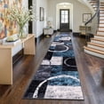 thumbnail image 3 of MJIAexp 2'x10' Boho Kitchen Runner Rug,Indoor Abstract Machine Washable Hallway Runner Rug Non-Slip Entryway Runner Laundry Rug Throw Carpet for Living Room Dining Room Hallway Kitchen Light Blue, 3 of 8