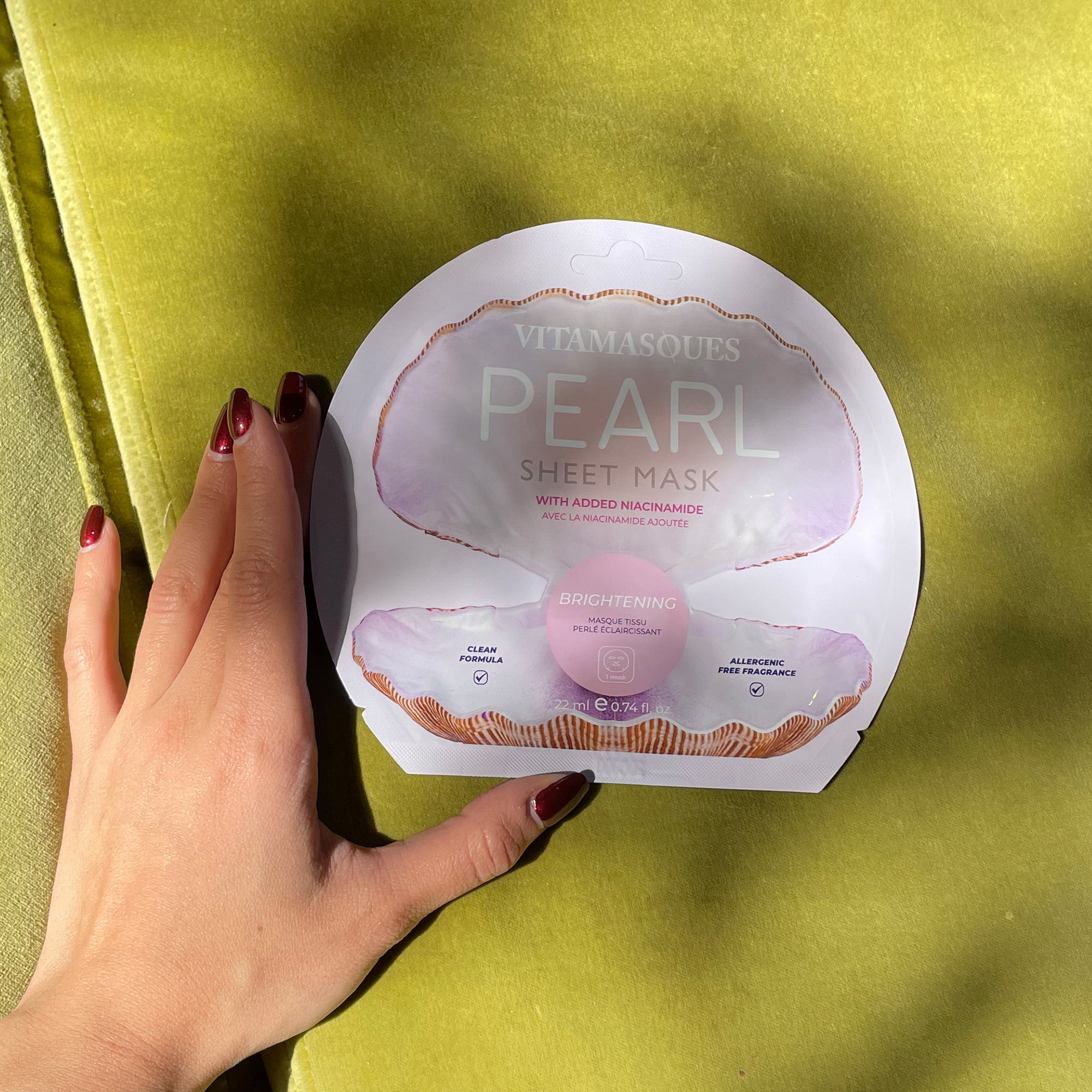 (2 pack) Vitamasques Pearl Face Mask, Brightening, One Sheet Mask