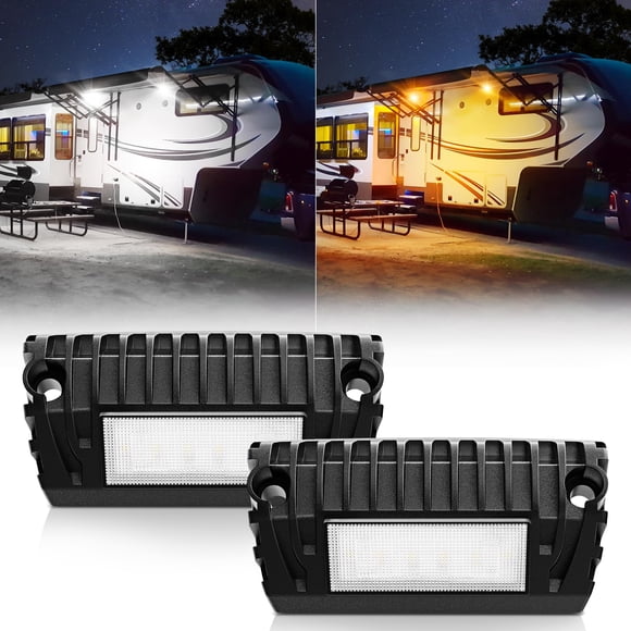 MICTUNING LED RV Porch Light - Aluminum Exterior Utility Light Led Outdoor Trailer Light,12V 750 Lumen Awning Lights | Replacemen