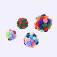 thumbnail image 4 of 4pcs pet products cat snack toy handmade elastic ball seven colors shake ricochet, 4 of 5