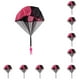 thumbnail image 1 of Tholdsy Juguete de paracaídas para niños, paracaídas para lanzar a mano al aire libre, juguete para niños de aterrizaje educativo, rosa Rosa roja 10piezas, 1 of 6