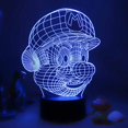 thumbnail image 1 of Lámpara de escritorio con interruptor táctil de luz nocturna 3D (luz nocturna Mario 3D), 7 luces que cambian de color, con placa acrílica, base de ABS y cable USB, 1 of 5