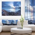 thumbnail image 1 of Coucher de Soleil sur la Mer Bleue sur la Côte Sableuse - Impression sur Toile, 1 of 3