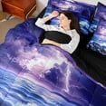 thumbnail image 4 of Homewish Female Men Women Abstract Gradient Lightning Twin Bedding Sets 7-Piece,Natural Disaster Bedding Comforter Set Microfiber,Ocean Beach Breathable Sheet Sets,Breathable Home Decor, 4 of 8