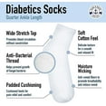 thumbnail image 3 of Yacht & Smith Mens Diabetic Neuropathy Edema Socks, Cotton Crew, Ankle Medical Sock, Size 10-13, 3 of 4