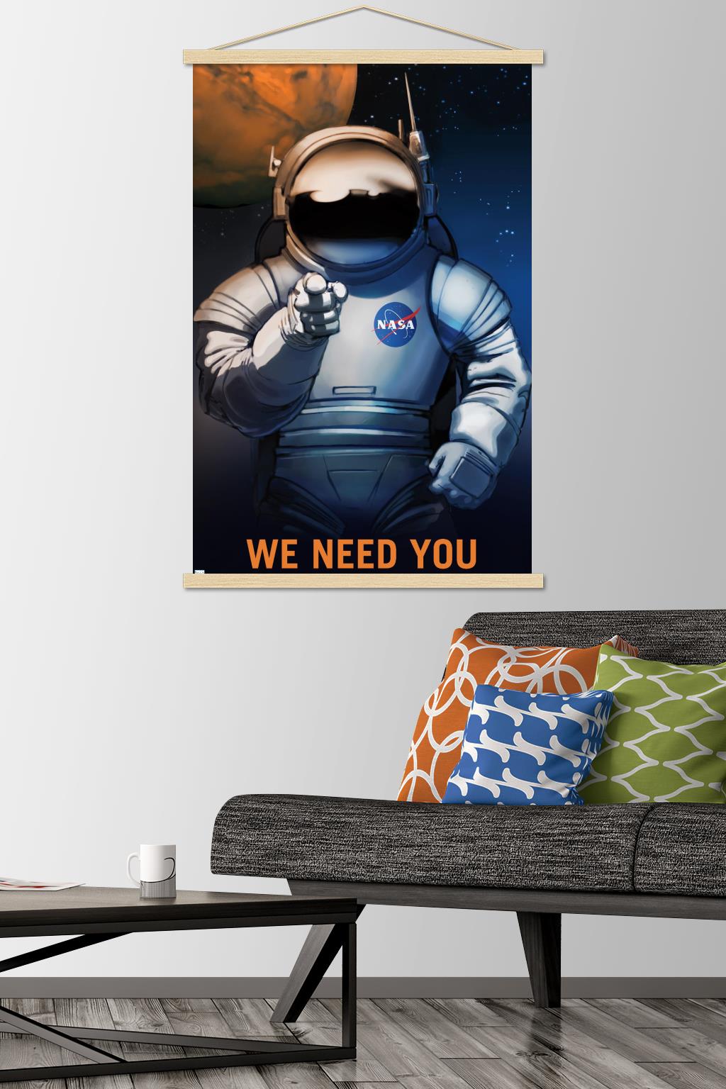 NASA - We Need You Wall Poster with Magnetic Frame, 22.375" x 34"