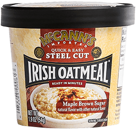 McCann's Quick & Easy  Oatmeal Single Serve Cups Maple Brown Sugar, 1.9 oz (Pack of 12)