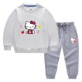 thumbnail image 3 of Hello kitty primavera y otoño nuevos niños usan pantalones de suéter para niños conjunto de dos piezas conjunto de manga larga de algodón sólido para bebé, 3 of 5