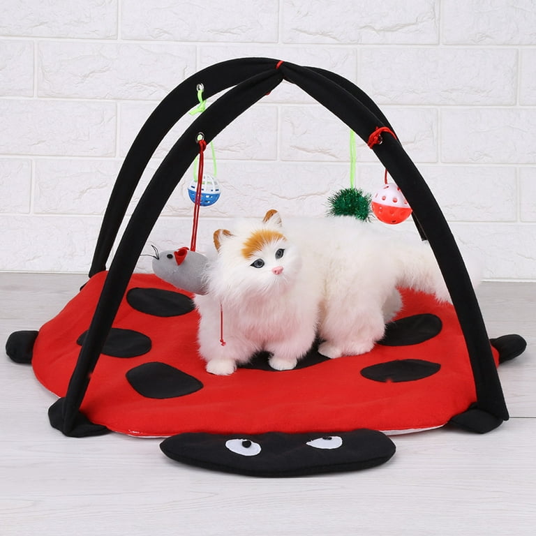 Cat Play Mat, Play Mat Cat Activity Mat, Foldable Novel Design  Multifunction With Hanging Toy Balls Animals For Cats Pets Dogs 