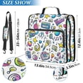 thumbnail image 2 of FORMRS Zipper Binder with Shoulder Strap 2-inch Ring 500 Sheet Capacity File Bag, Blue Doodle Pattern, 2 of 5