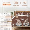 thumbnail image 6 of 3 Piece Coffee Gnomes Duvet Cover Set California King, Microfiber Comforter/Quilt Cover with Corner Ties and 2 Pillowcases, Coffee Beans Cups Brown All Season Soft Bedding with Zipper Closure, 6 of 8