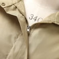 thumbnail image 5 of SELONE Raincoat for Women Waterproof Breathable Windproof Long Sleeve Jacket Hooded Neck Long Zip Up Coat Loose Casual Solid Outerwear with Pockets Winter Overcoat Outwear Coat Clothes Khaki, 5 of 6