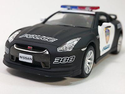 Police Car w/ Pullback Motor R35 Kinsmart 1/36 Nissan GT-R 
