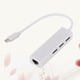 thumbnail image 2 of FELTECHELECTR Adaptador de red USB 3.1 tipo C a RJ45 10/100 Mbps, adaptador de red Ethernet LAN externo con 3 puertos USB para portátil (blanco), 2 of 6