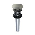 thumbnail image 3 of Kingston Brass EV6001WT Fauceture 22 Gauge Push Pop-Up Drain with Overflow, Polished Chrome & White, 3 of 9