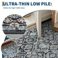 thumbnail image 5 of Hasoo Runner Rug 2x6 Non-Slip Washable Low Pile Floral Print for Kitchen Indoor Black/Blue, 5 of 6