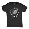 thumbnail image 1 of Mens It's Tuesday Somewhere T Shirt Funny Taco Tuesday Mexican Food Graphic Tee (Heather Black) - XXL, 1 of 3