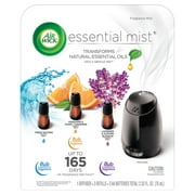Angle View: Air Wick Essential Mist Fragrance Oil Diffuser Kit Mist 1+3 Air Freshener