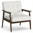 thumbnail image 1 of Stratham Tufted Faux Leather Arm Chair in White, 1 of 1