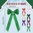 thumbnail image 3 of 3x7 Inch Satin Ribbon Christmas Tree Bow Ornament,Xmas Accessory for Garland Front Door Wreath Fireplace,Rustic Holiday Party Decor for Indoor Outdoor Home Mantle Window Wall Table Entryway Decor, 3 of 6