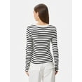 thumbnail image 2 of Long Sleeve T-Shirt Round Neck Ribbed Slim Fit, 2 of 6