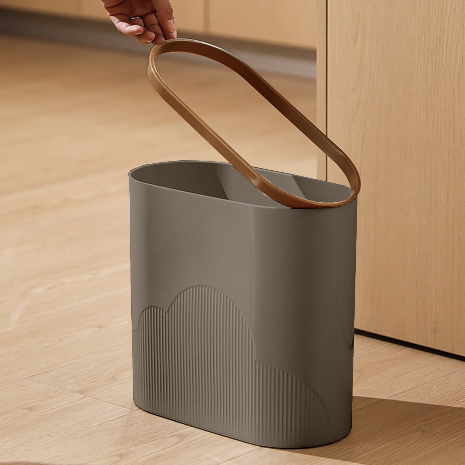 Vxdvou Bathroom Trash Can, Contactless Lid Trash Bin with Large 8L Capacity, Slim and Space-Saving Design for Bathroom, Kitchen, Office, and Living Room, Stylish Plastic Waste Bin