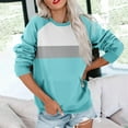 thumbnail image 2 of Posijego Women's Crewneck Sweatshirts Front Pocket Fall & Winter Clothes Ladies Long Sleeve Pullover Tops, 2 of 5