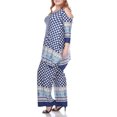 thumbnail image 2 of White Mark Women's Plus Size Tunic and Palazzo Pant Set, 2 of 4