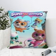 thumbnail image 2 of Super Kitties Throw Pillow Cover Decoration Pillow Case Cushion for Home Sofa Couch 22"x22", 2 of 7