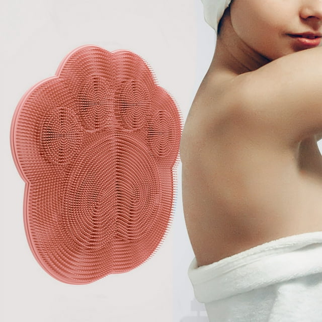 Meitianfacai Foot Scrubber for Shower, Flexible Silicone Foot Scrubber Mat, Loofah Back Scrubber with Suction Cup, Back Promotes Foot Circulation & Relieve Tired Feet