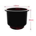 thumbnail image 4 of 2x ( de 4) Soporte Empotrado para de Bebidas para Vasos de Plástico para Remolques de Camiones Y Vehículos Recreativos (negro) Cola Portavasos para barco, 4 of 8