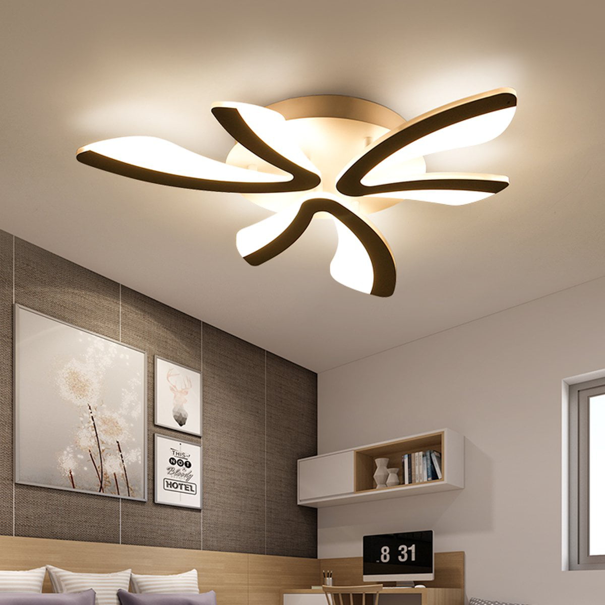 LED Ceiling Light Fixture with Remote Control,Chandelier Modern Acrylic