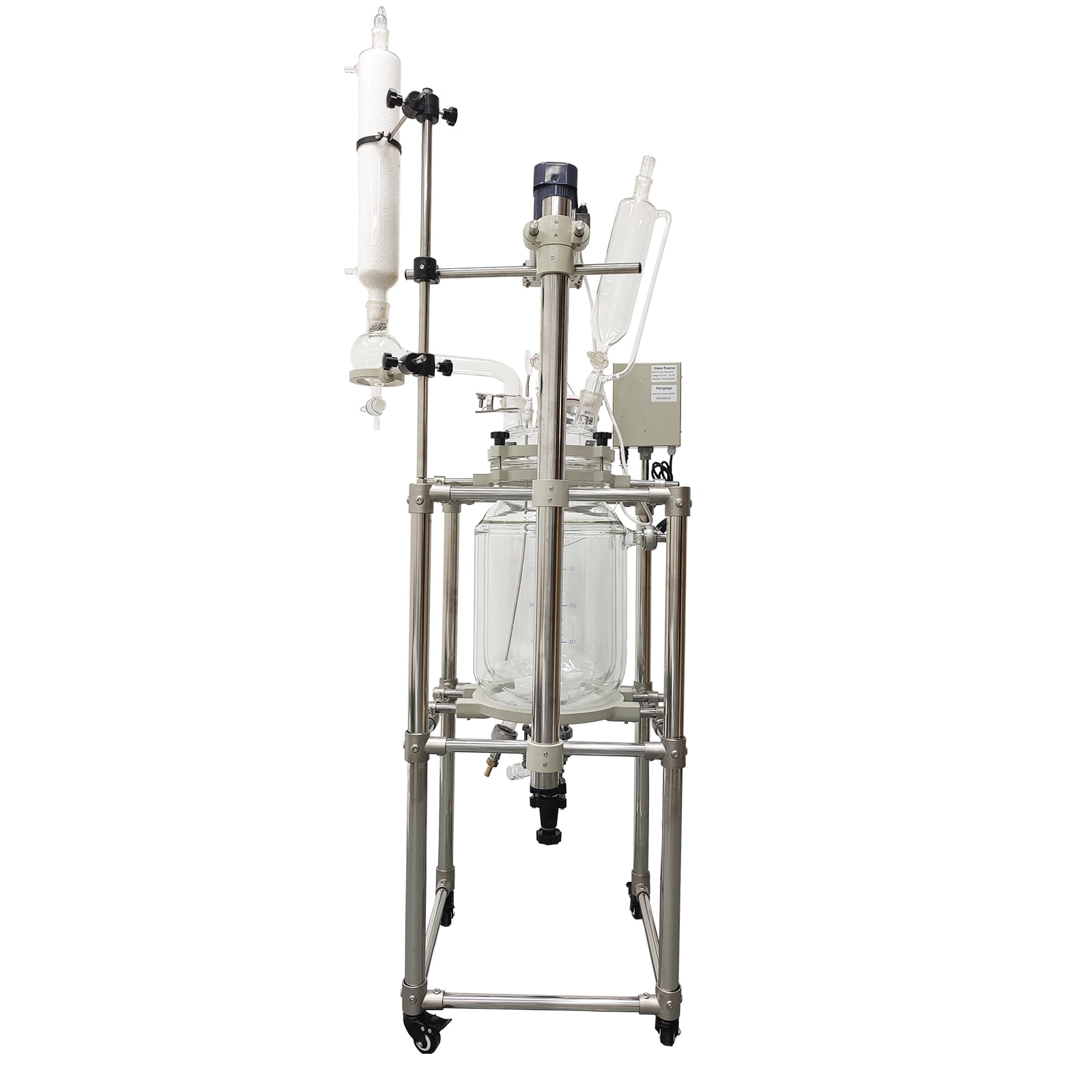 20L Double Layer Glass Reactor Lab Jacketed Glass Pilot Reactor