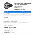 thumbnail image 2 of Mass Air Flow Sensor - Compatible with 1994 - 1999 Volkswagen Jetta 1995 1996 1997 1998, 2 of 2