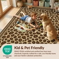 thumbnail image 4 of Design&I 5'x7' Washable Area Rug Decorations Brindle Print Featuring Interlocking Geometric Livingroom for Guest Room, Lounge, Apartment, Flatweave & Daily Traffic Ready, 4 of 7