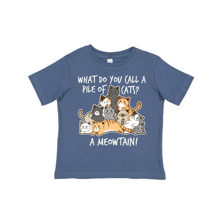 

Inktastic What Do You Call a Pile of Cats a MEOWTAIN! Gift Toddler Boy or Toddler Girl T-Shirt