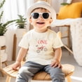 thumbnail image 2 of Fast One Red Dirt Bike 1st Birthday Shirt for Boys First Bday Dirt Biker Theme Tee Natural Shirt 2T, 2 of 5
