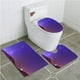 thumbnail image 1 of ABPHQTO Montañas en la noche Galaxia de la Vía Láctea Juego de alfombras de baño de 3 piezas Alfombra de baño Alfombra de contorno y tapa de inodoro, 1 of 2