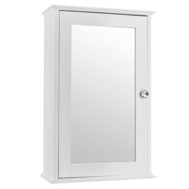FCH Mirrored Bathroom Wall Mount Storage Single Doors