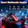 thumbnail image 5 of Joyracer 24V 14Ah Kids Electric Go Kart with Remote Control, 3 Speed Modes 5–10 MPH, 2 * 200W Motors, Metal Frame 24 Volt Ride on Toys Drift Kart for Big Kids, Music & Bluetooth, Red, 5 of 10
