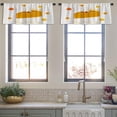 thumbnail image 3 of LALILO Kitchen Curtain Valance Happy Thanksgiving Slice Rod Pocket Window Curtain 52"x 18" Set of 2, 3 of 5