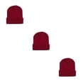 thumbnail image 1 of Minnieouse Beanie Caps Cuffed Knitted Uisex Hat Warmer Protection Skullies Headwear Brimless Accesorios para el cabello Invierno deep red Type1 NO1 Minnieouse CBP300261, 1 of 6