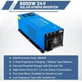 thumbnail image 5 of ZLPOWER 6000W 24V Pure Sine Wave Inverter Charger - 18000W Peak, 120V/240V Split Phase Output with 90A Battery Charger, LCD Display, Low Frequency for Home RV Boat Off-Grid Solar System, 5 of 17