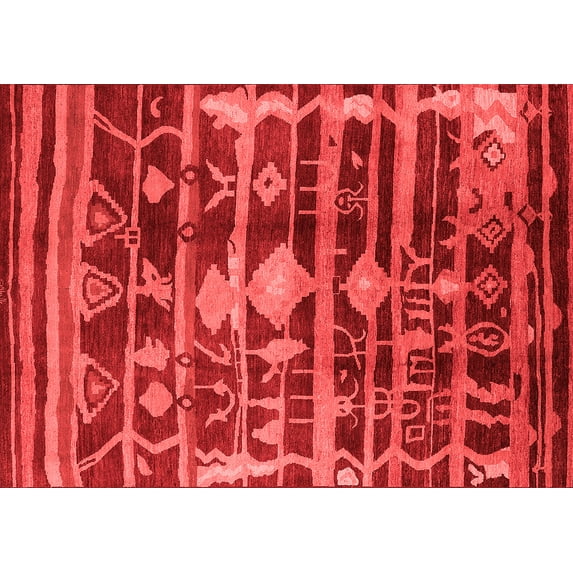Ahgly Company Indoor Rectangle Oriental Red Industrial Area Rugs, 5' x 8'