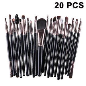 Set de brosse de maquillage, 20pcs Outils de maquillage professionnels Premium Synthétique Fondation Poudrière Blush Shadow Brosses Concealers Cosmétiques pour les yeux Make Up Brosses Ki